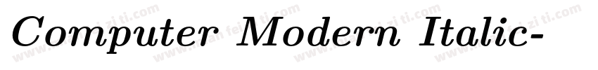 Computer Modern Italic字体转换